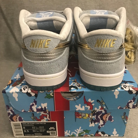 Nike SB Dunk Low Pro QS White/Metallic Gold